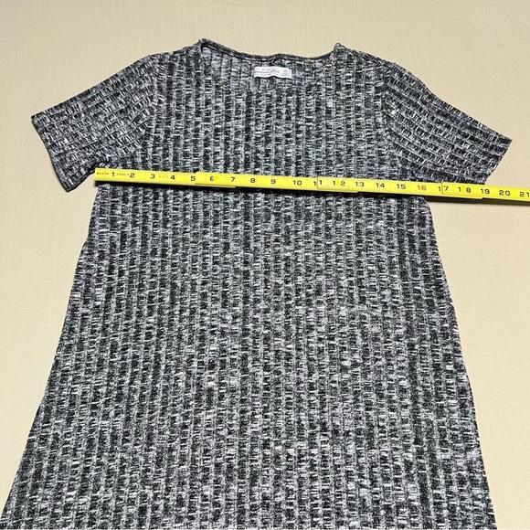 Abercrombie & Fitch Ribbed Short Sleeve Knit Dress Dark Gray & White Size XS - Picture 5 of 10